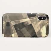 Rechthoeken die zijn vervormd in hout of beige tin Case-Mate iPhone case (Achterkant (horizontaal))