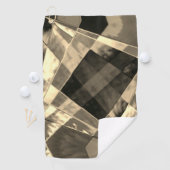 Rechthoeken die zijn vervormd in hout of beige tin golfhanddoek (Insitu)