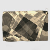 Rechthoeken die zijn vervormd in hout of beige tin golfhanddoek (Horizontaal)