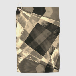 Rechthoeken die zijn vervormd in hout of beige tin golfhanddoek