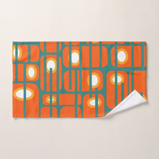 Rechthoeken en cirkels bad handdoek (Handdoek)
