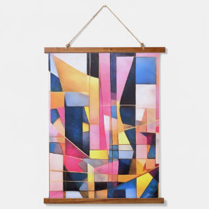 Rechthoeken en Driehoeken Geometrisch Abstract Hangend Wandkleed