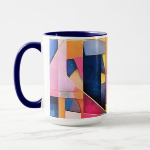 Rechthoeken en Driehoeken Geometrisch Abstract Mok