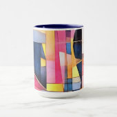 Rechthoeken en Driehoeken Geometrisch Abstract Mok (Midden)