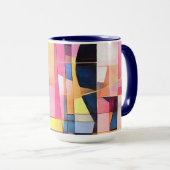 Rechthoeken en Driehoeken Geometrisch Abstract Mok (Voorkant rechts)