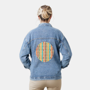 Rechthoeken en kettingen denim jacket