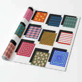 Rechthoeken en schaduwen cadeaupapier (Uitgerold)