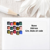 Rechthoeken en schaduwen etiket (Insitu)