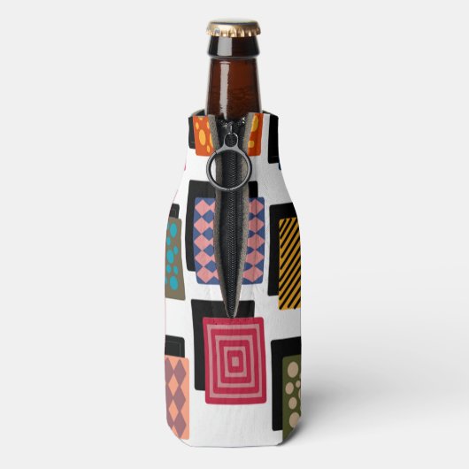 Rechthoeken en schaduwen flesjeskoeler (Fles Achterkant)