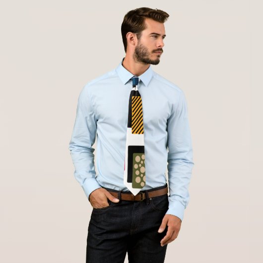 Rechthoeken en schaduwen stropdas (In situ)