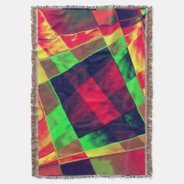 Rechthoeken en vierkantjes, gekleurd deken