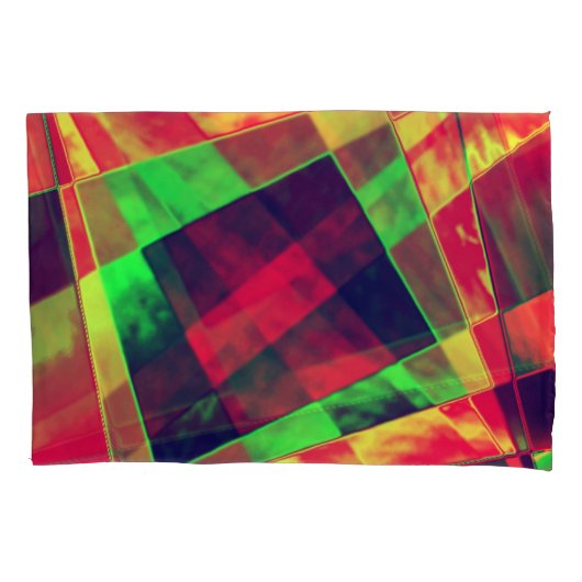 Rechthoeken en vierkantjes, gekleurd kussensloop (Voorkant-Links)