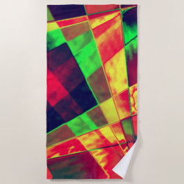 Rechthoeken en vierkantjes, gekleurd strandlaken