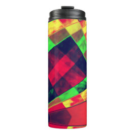 Rechthoeken en vierkantjes, gekleurd thermosbeker