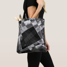 Rechthoeken, met grijs oog, ingewikkeld of uitgere tote bag