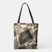 Rechthoeken met houten of beige tonen. tote bag (Achterkant)