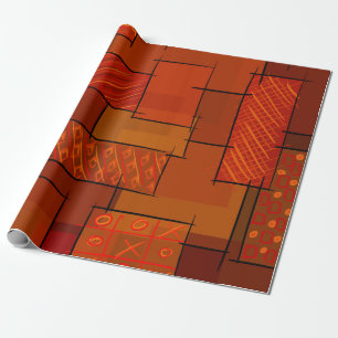 Rechthoeken, patchwork-patroon, doedelen. Schrootg Cadeaupapier