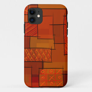 Rechthoeken, patchwork-patroon, doedelen. Schrootg Case-Mate iPhone Case