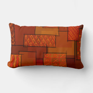 Rechthoeken, patchwork-patroon, doedelen. Schrootg Kussen