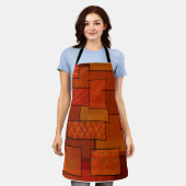 Rechthoeken, patchwork-patroon, doedelen. Schrootg Schort (Gedragen)