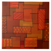 Rechthoeken, patchwork-patroon, doedelen. Schrootg Tegeltje (Voorkant)