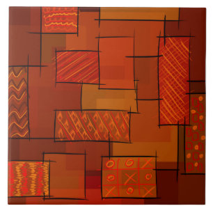 Rechthoeken, patchwork-patroon, doedelen. Schrootg Tegeltje