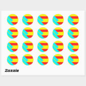 Rechthoeken Ronde Sticker (Vel)