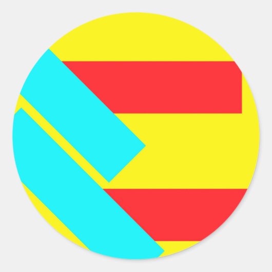Rechthoeken Ronde Sticker (Voorkant)