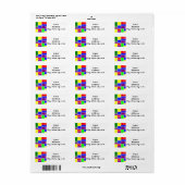 Rechthoeken splitsen etiket (Full Sheet)