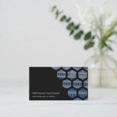 Rechthoeken van zwarte gevel kantoor skyscraper, m visitekaartje (Staand voorkant)