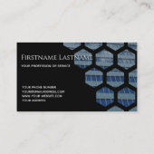 Rechthoeken van zwarte gevel kantoor skyscraper, m visitekaartje (Achterkant)