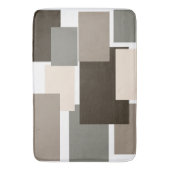 Rechthoeken voor buisjes, bruin, grijs en ivoor badmat (Voorkant Verticaal)