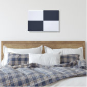 Rechthoeken voor zeemacht en grijs canvas afdruk (Insitu (Slaapkamer))