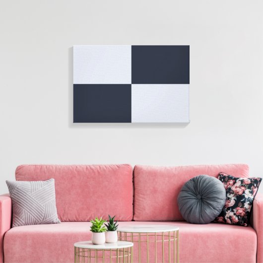 Rechthoeken voor zeemacht en grijs canvas afdruk (Insitu (Woonkamer))