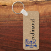 Rechthoekig bodemverbeterend kapitaal F Sleutelhanger (Voorkant)