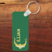 Rechthoekig Celtic Knot Decorative Capital C Sleutelhanger (Achterkant)