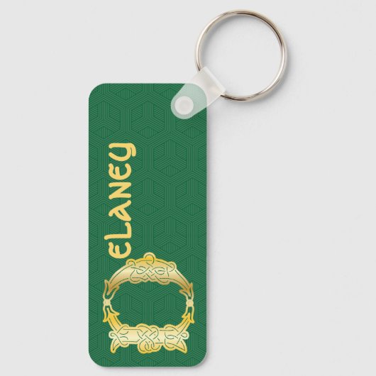 Rechthoekig Celtic Knot Decorative Capital D Sleutelhanger (Achterkant)