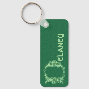 Rechthoekig Celtic Knot Decorative Capital D Sleutelhanger