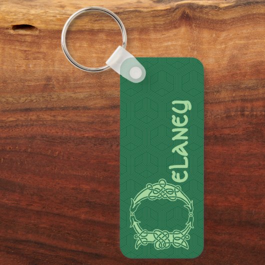 Rechthoekig Celtic Knot Decorative Capital D Sleutelhanger (Voorkant)