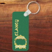 Rechthoekig Celtic Knot Decorative Capital D Sleutelhanger (Achterkant)