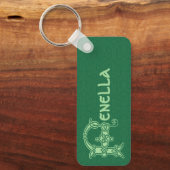 Rechthoekig Celtic Knot Decorative Capital F Sleutelhanger (Voorkant)