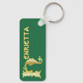 Rechthoekig Celtic Knot Decorative Capital H Sleutelhanger (Achterkant)