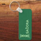 Rechthoekig Celtic Knot Decorative Capital I Sleutelhanger (Voorkant)