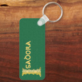 Rechthoekig Celtic Knot Decorative Capital I Sleutelhanger (Achterkant)