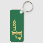 Rechthoekig Celtic Knot Decorative Capital J Sleutelhanger (Achterkant)