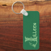 Rechthoekig Celtic Knot Decorative Capital J Sleutelhanger (Voorkant)