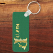 Rechthoekig Celtic Knot Decorative Capital J Sleutelhanger (Achterkant)