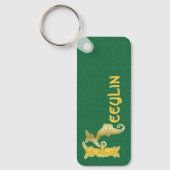 Rechthoekig Celtic Knot Decorative Capital K Sleutelhanger (Voorkant)