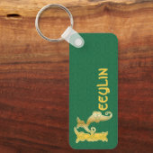 Rechthoekig Celtic Knot Decorative Capital K Sleutelhanger (Voorkant)