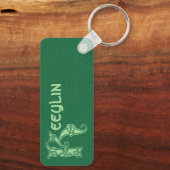 Rechthoekig Celtic Knot Decorative Capital K Sleutelhanger (Achterkant)